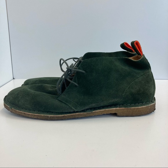 Polo by Ralph Lauren Shoes | Polo by Ralph Lauren Green Suede Chukka Boots Orange Accent (13D) | Color: Green/Orange | Size: 13 | Eclectic_Tomboy's